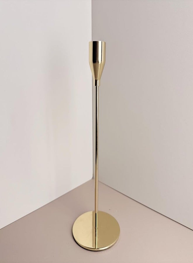 SwandTanpand Candle Holders Gold Decor 3 Set, 9"x11"x13" Iron Candle Holder Three-Piece Set Table Decor centerpieces Living Room, Mantelpiece, Decorative Ornaments, Candle Holder Wedding Decor(Gold) - Image 5